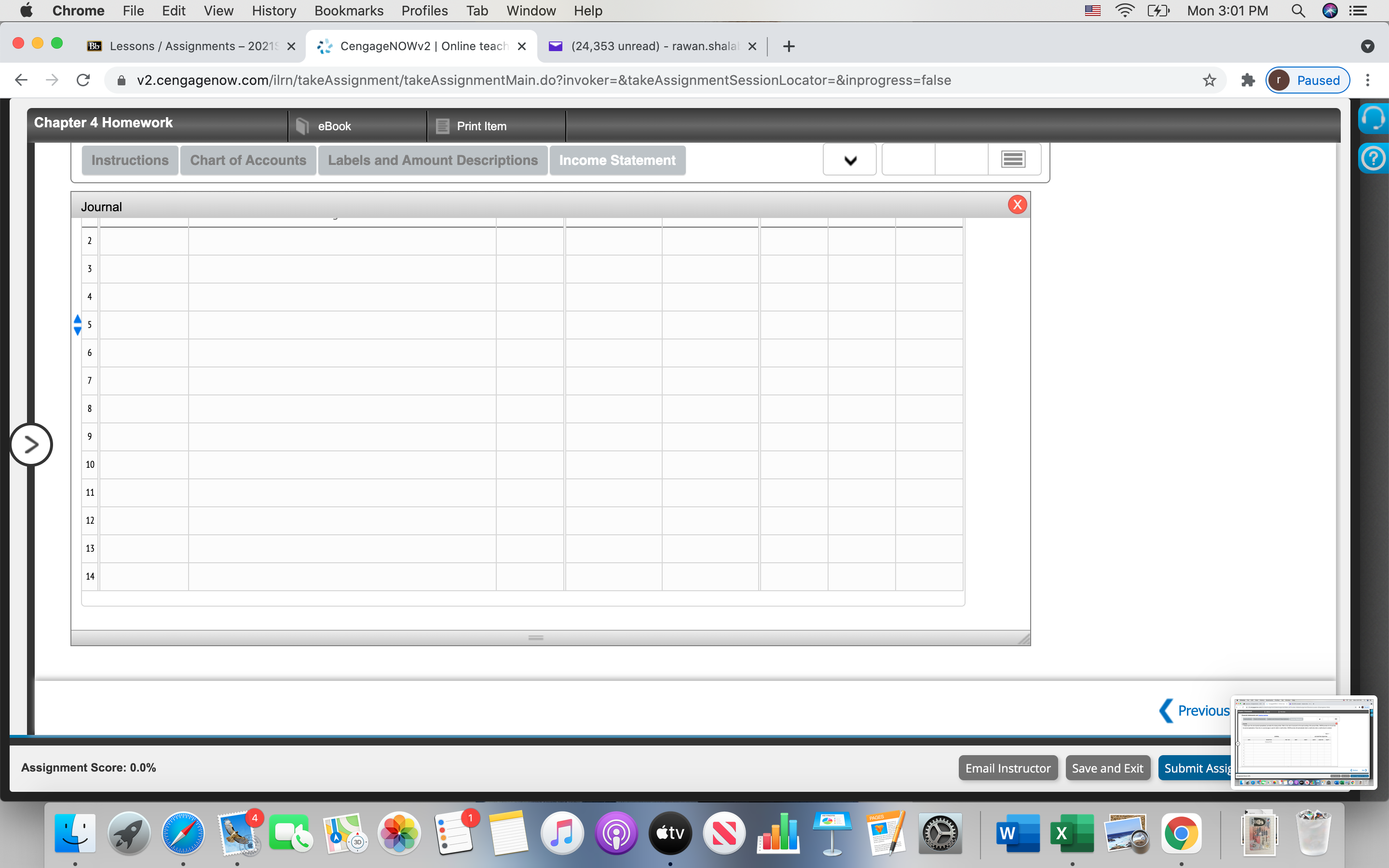 Assignment for Grading WChrome File Edit View History Bookmarks Profiles Tab Window