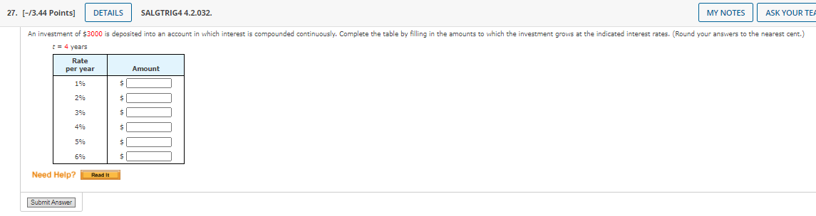 [-/3.44 Points] DETAILS SALGTRIG4 4.2.003. Use a calculator to evaluate the function