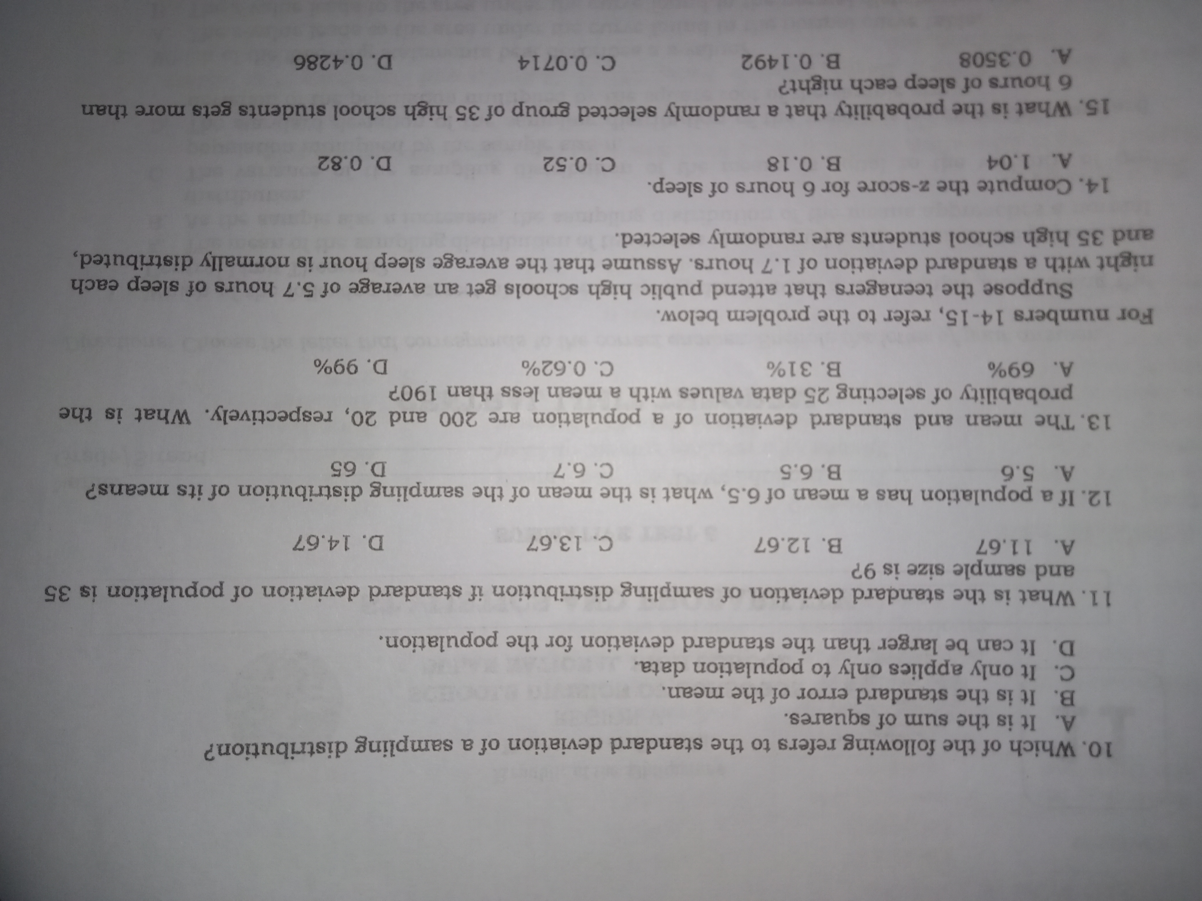 sampling distribution of the means approaches a normal distribution. C. The variance