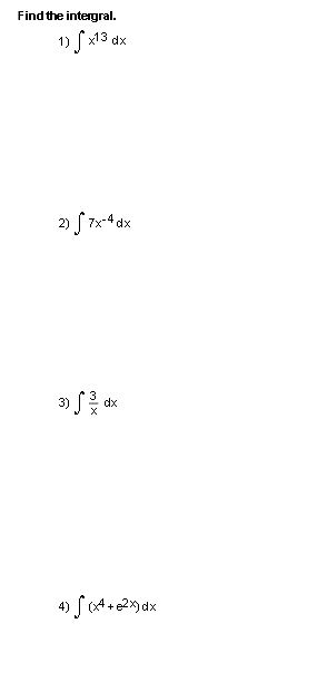 please answer the question below Find the intergral. 1) [x13 dx