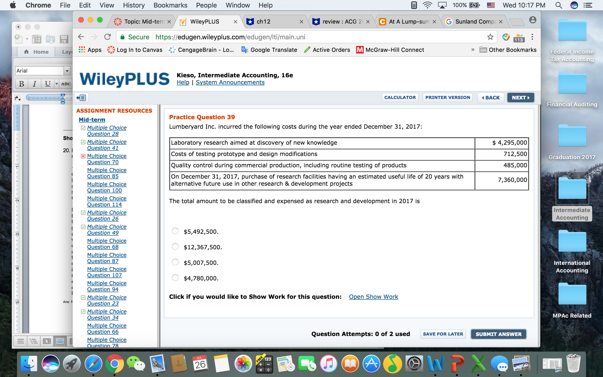 Translate I Active Orders m McGraw-Hill Connect E other Bookmarks WileyPLUS ASSIGNMENT