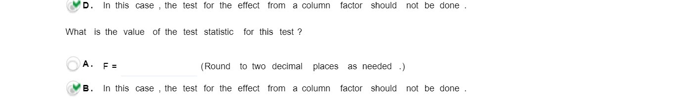 '8D. In this case , the test for the effect from