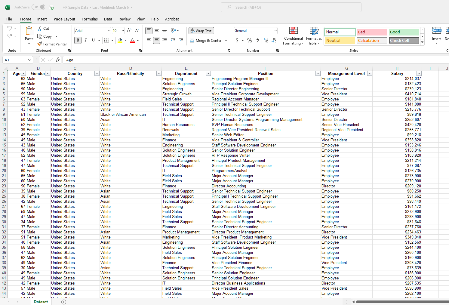 Review View & Cut ab Wrap Text General Normal Bad Good Arial