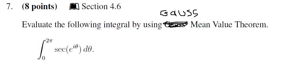 Theorem. sec(ez0) do.