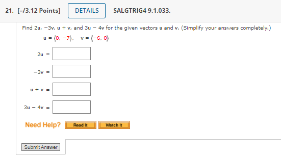 Whicht Submit Answer13. [-/3.12 Points] DETAILS MY NOTES ASK To make sure