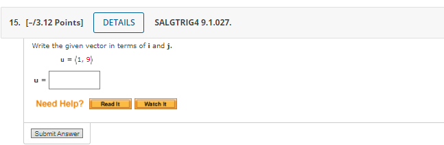 given vectors u and v. (Simplify your answers completely.) U = (3,