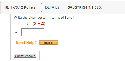 DETAILS SALGTRIG4 9.1.033. Find 2u, -3v, u + v, and 3u -