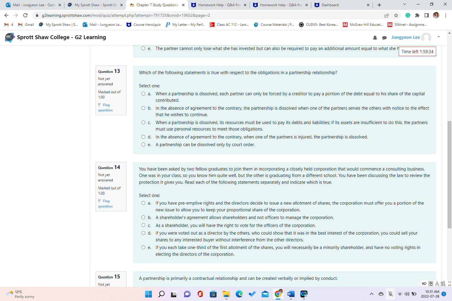 @ Course Materials | P... O OLENS- Best Korea... M McGraw Hill