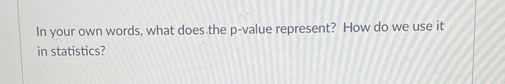 use it in statistics?