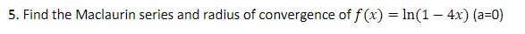 = In(1 4x) (a-0)