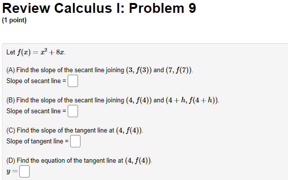 these Chapter 6 Review: Problem 6 (1 point) To evaluate | 7