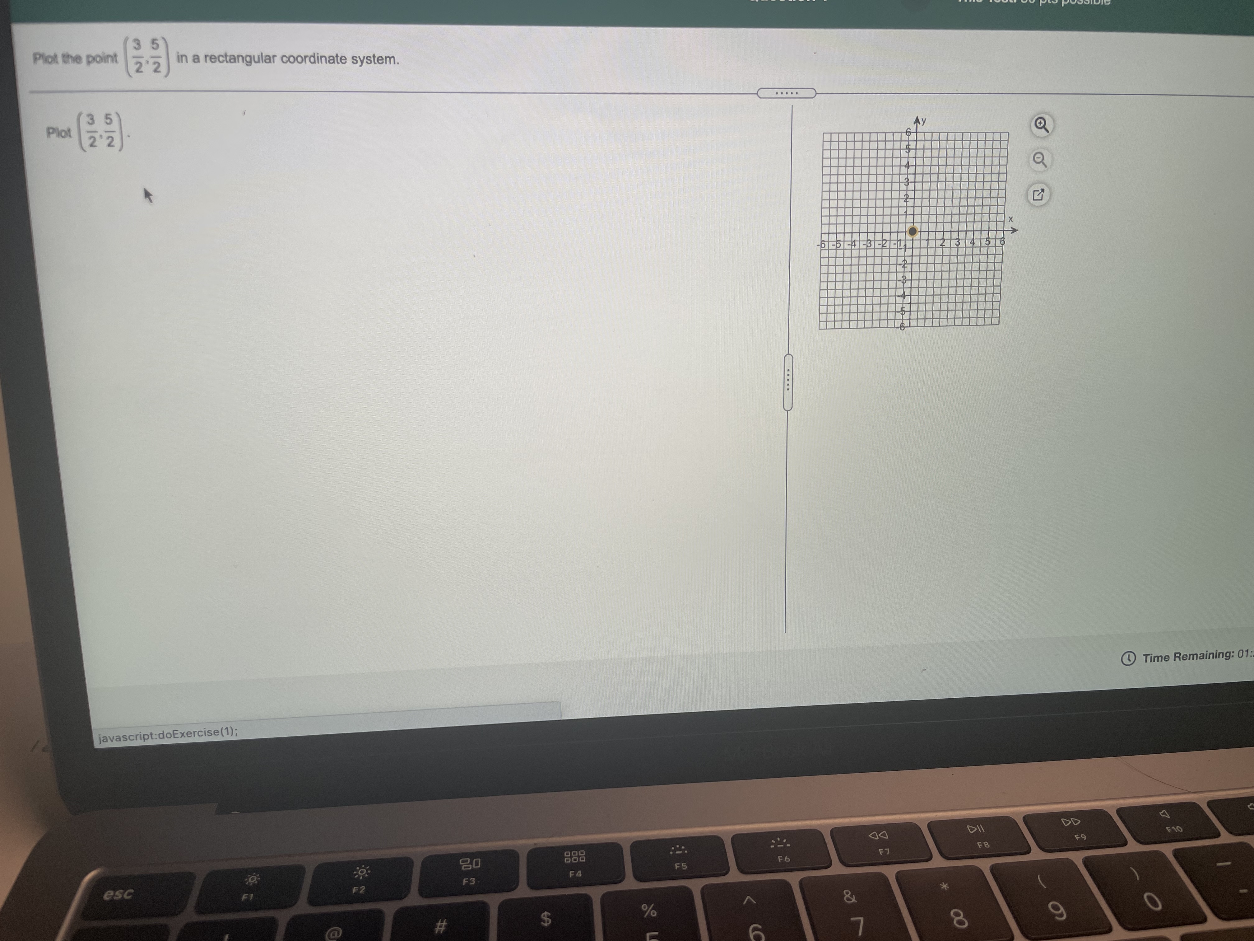  Plot the point N/ W in a rectangular coordinate system. .
