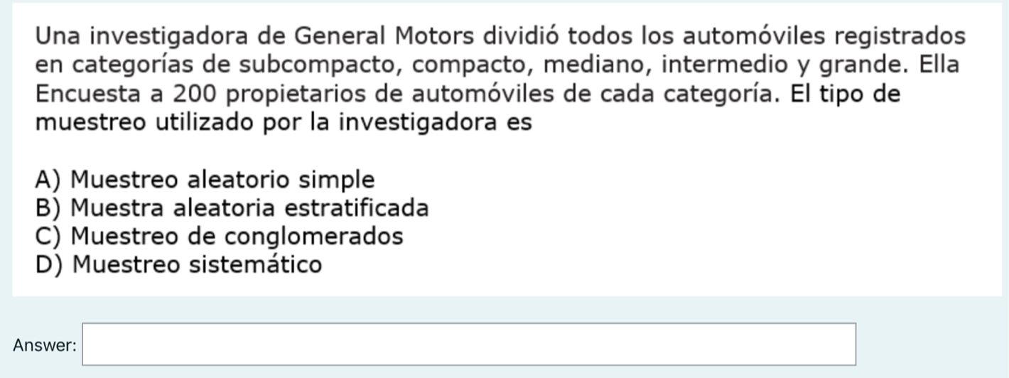 Una investigadora de General Motors dividi6 todos los autom6viles registrados en categorias
