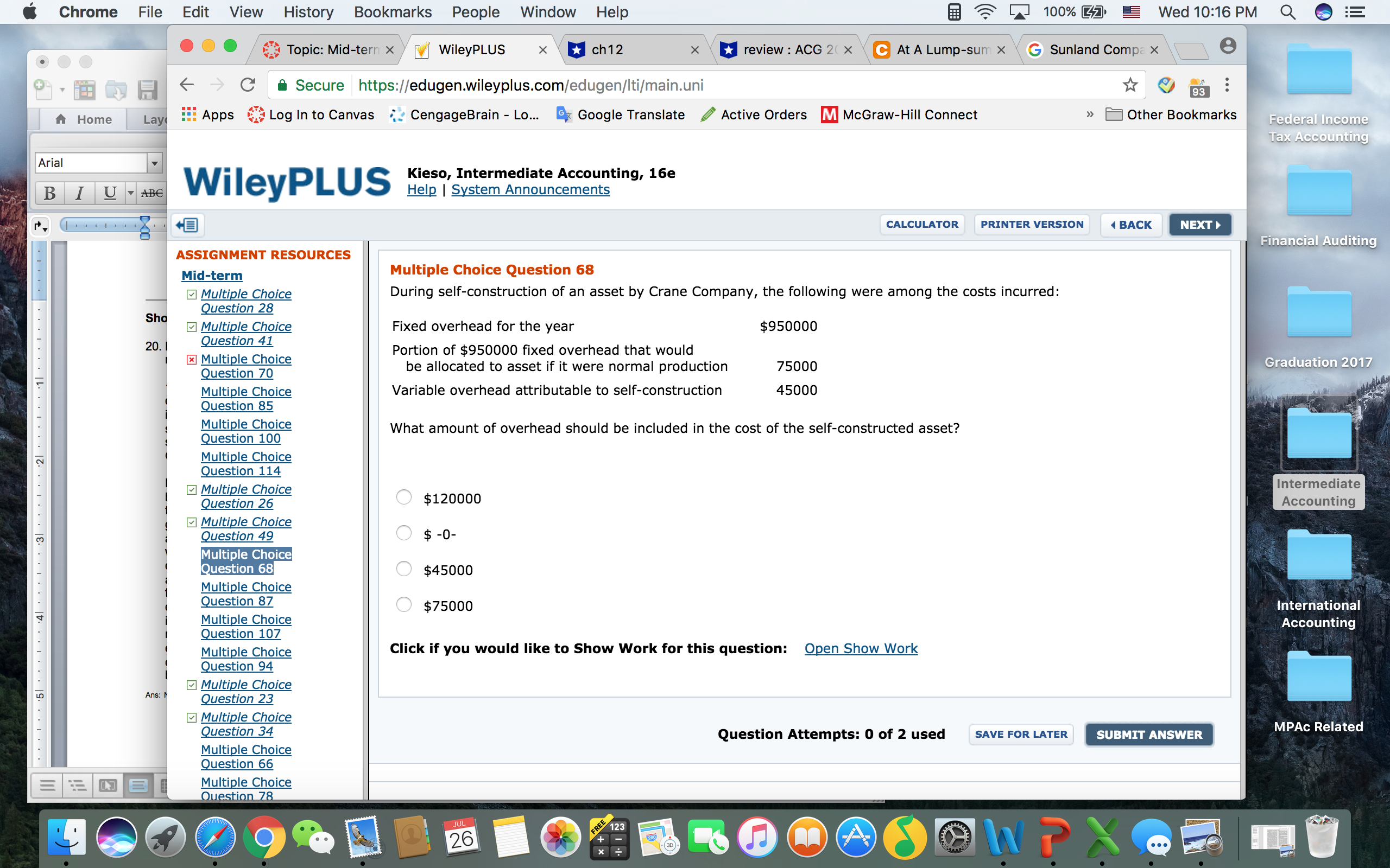 Multigle Choice Kleso, Intermedlate Accountlng, 16o Help | S stem Announcements CALCULATOR