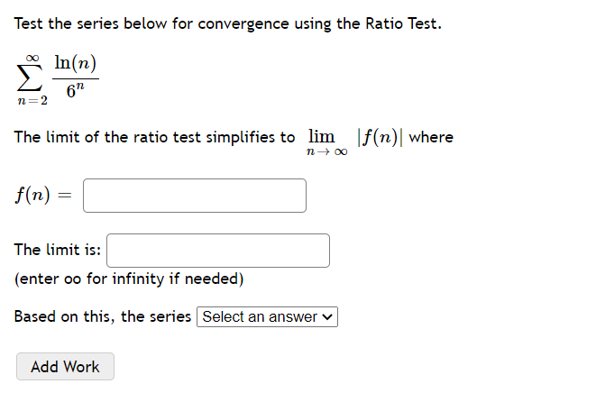  Step by Step answer please Test the series below for convergence