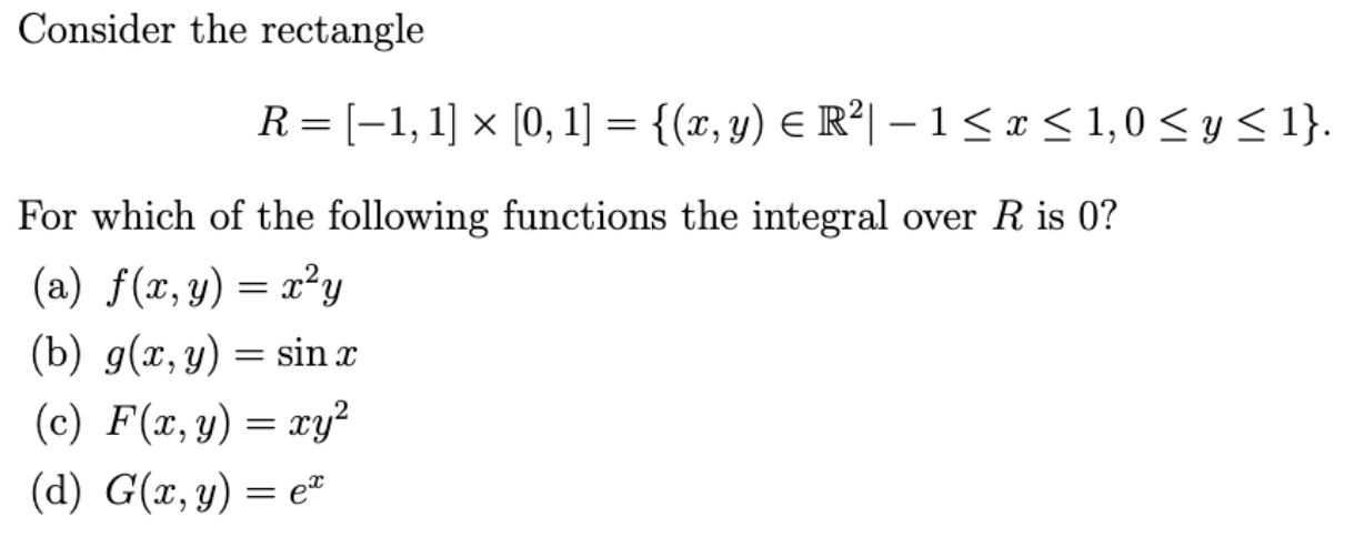  help please Consider the rectangle R= [-1,1] x [0,1] ={(:1:,y) ER2|