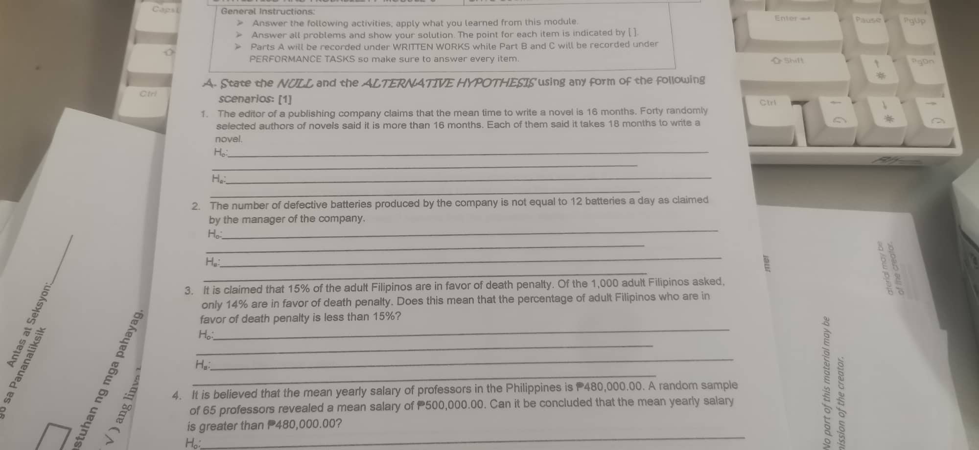 HYPOTHESIS using any form of the following scenarios: [1] Curl 1. The