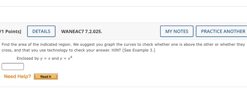 the area of the indicated region. We suggest you graph the curves