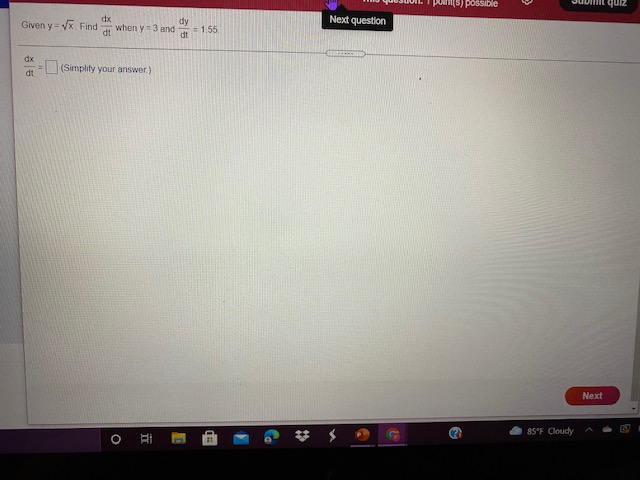 Given y = F Find (Simpldy Nen que