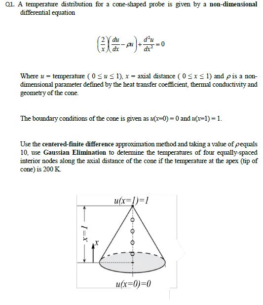 a non-dimensional differential equation -o Wiere u = temperature ( 0 u