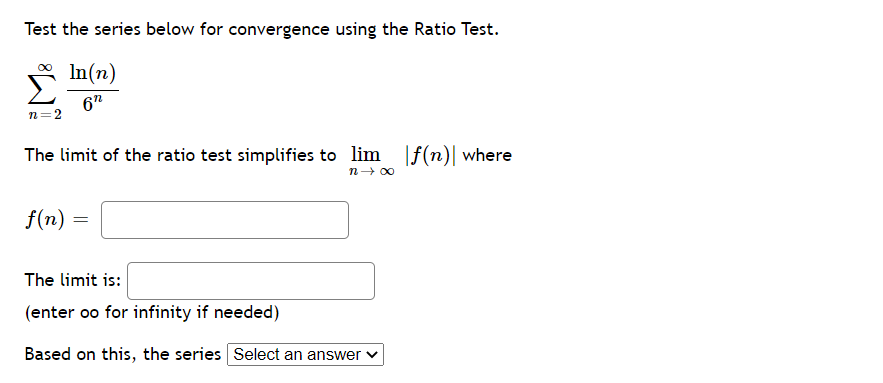 Step by Step answer please Test the series below for convergence