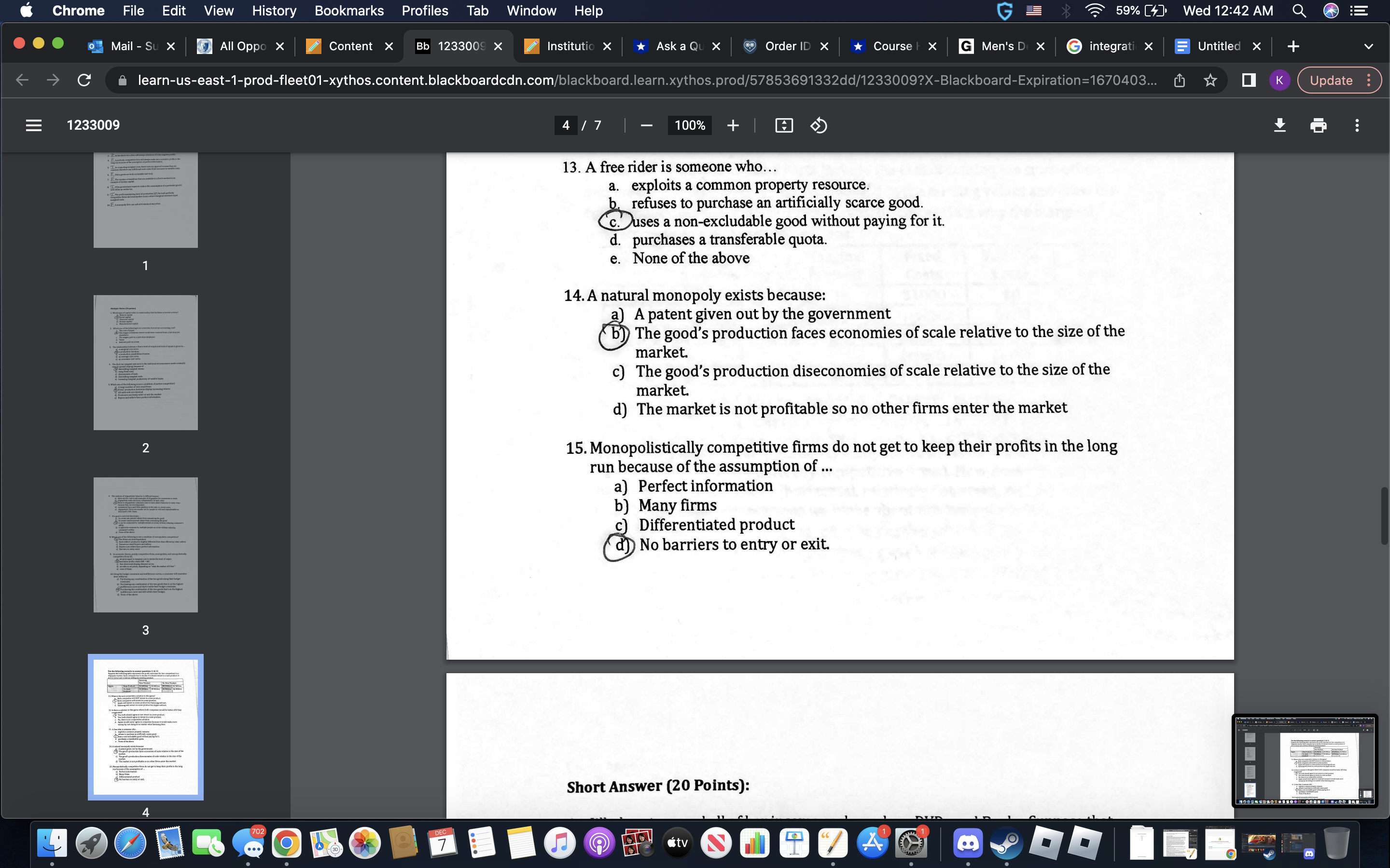 I In computing marginal costs, from increases in variable costs. constant, therefore