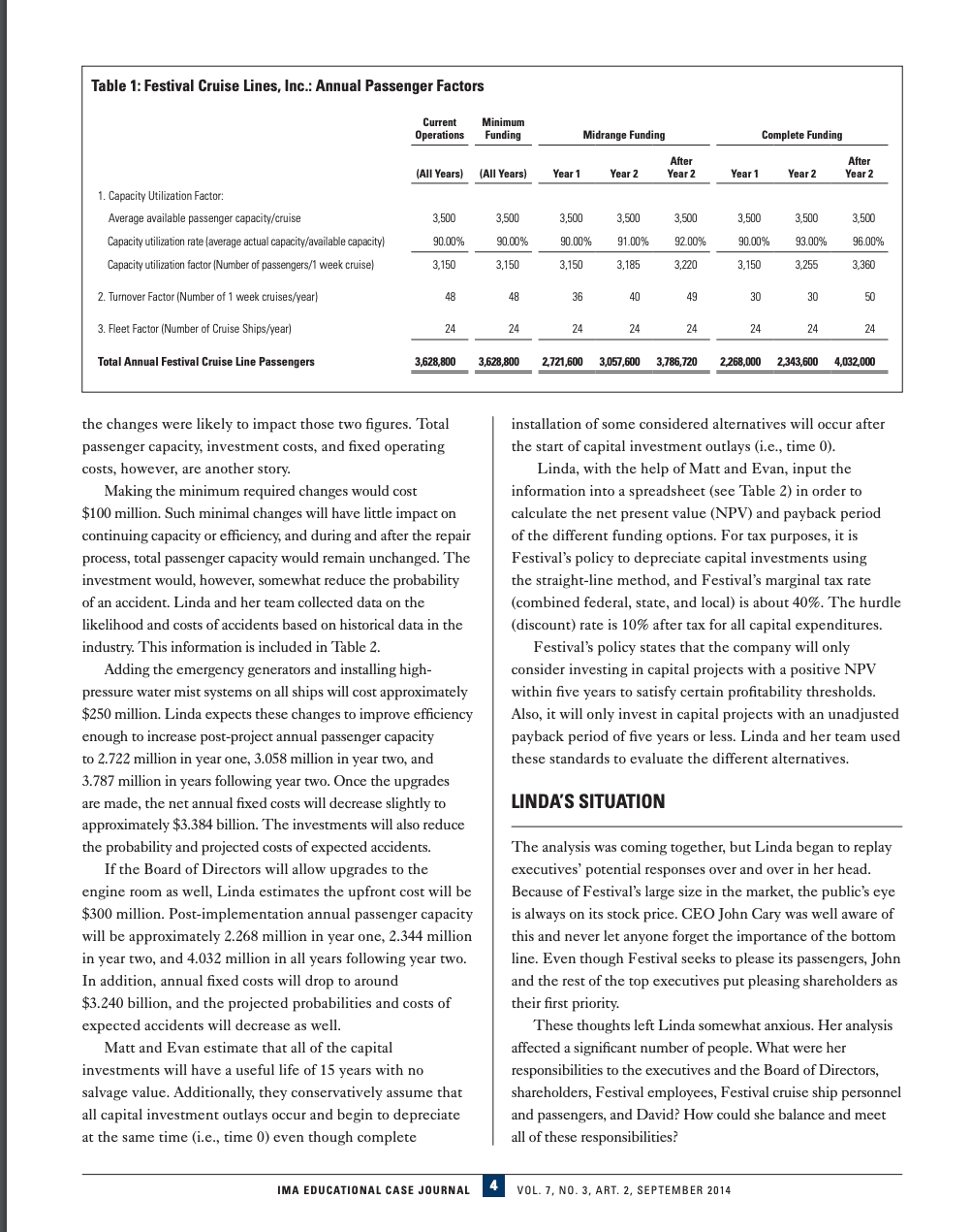 case analysis. A reader of your conclusions should be able to follow