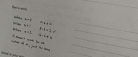Bon's work When x-0 When xol 1-6 : 2 V When