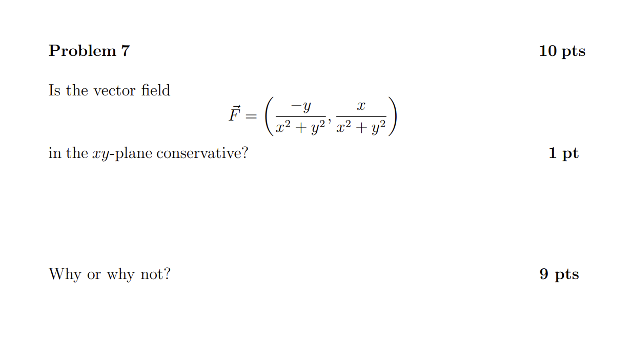 Is the vector field F~ = y x 2 + y