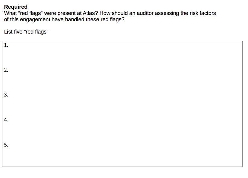 should an auditor assessing the risk factors of this engagement have handled