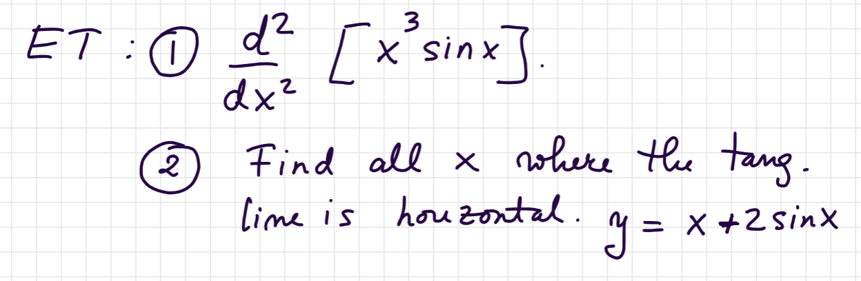  ET : O 3 [x sinx d x 2 2 Find