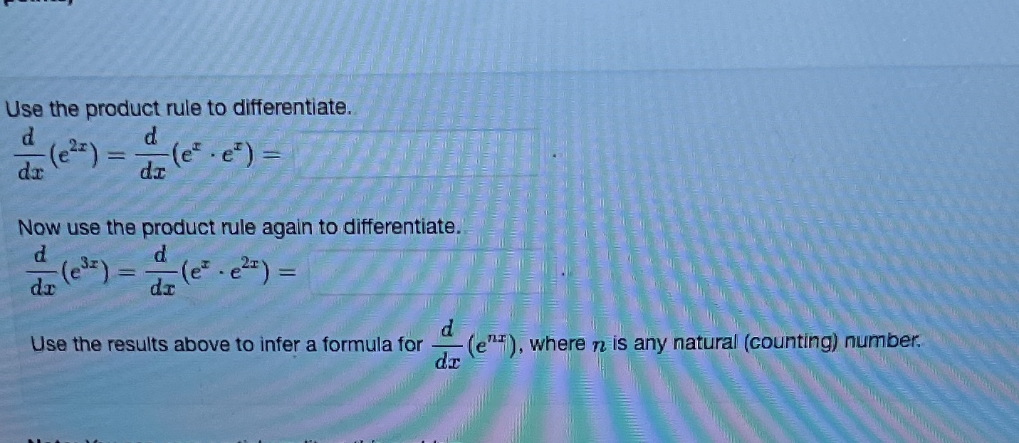 ( et . e" ) = Now use the product rule again