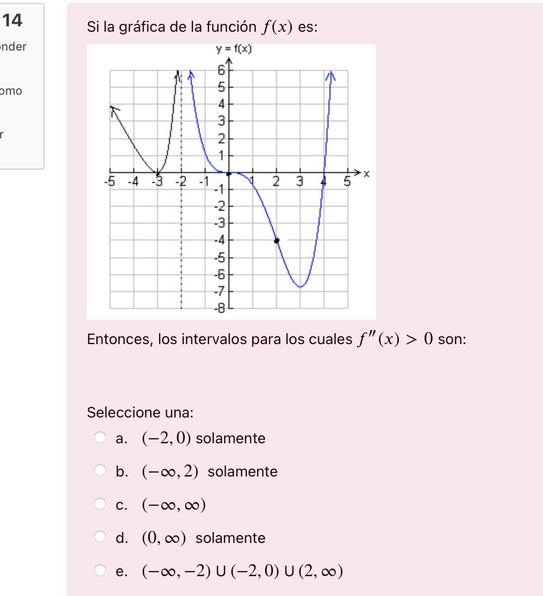 x 2 Entonces, los intervalos para los cuales f" (x) > 0