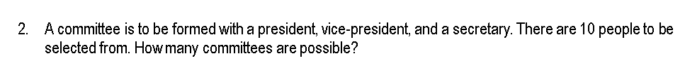Solve the following as systematically as possible. Show your complete solutions.