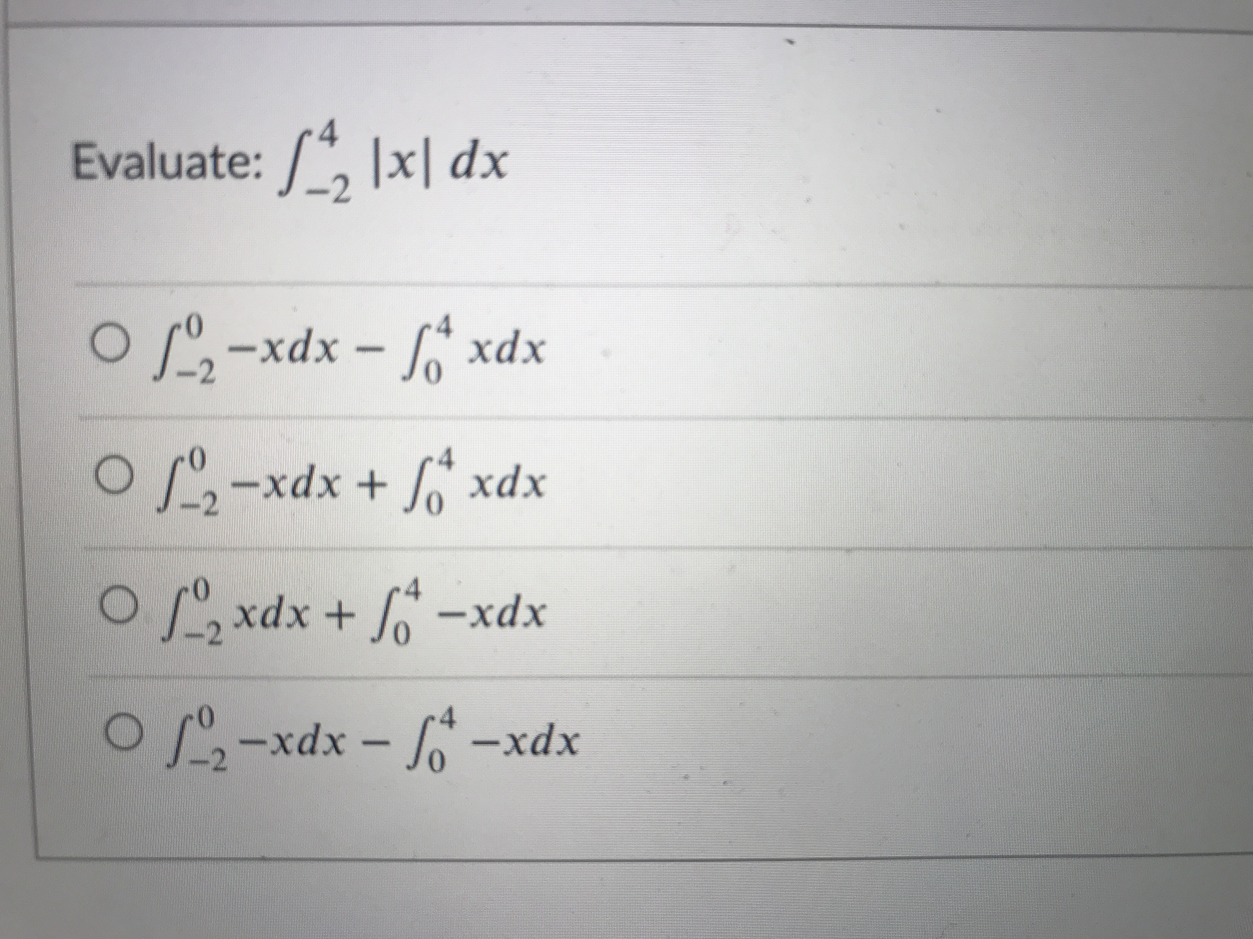 I Evaluate: IXI dx xdx