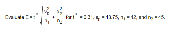 = 43.75, n, = 42, and n2 = 45. n n2