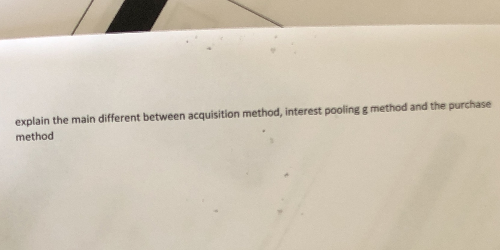 explain the main different between acquisition method, interest pooling g method and
