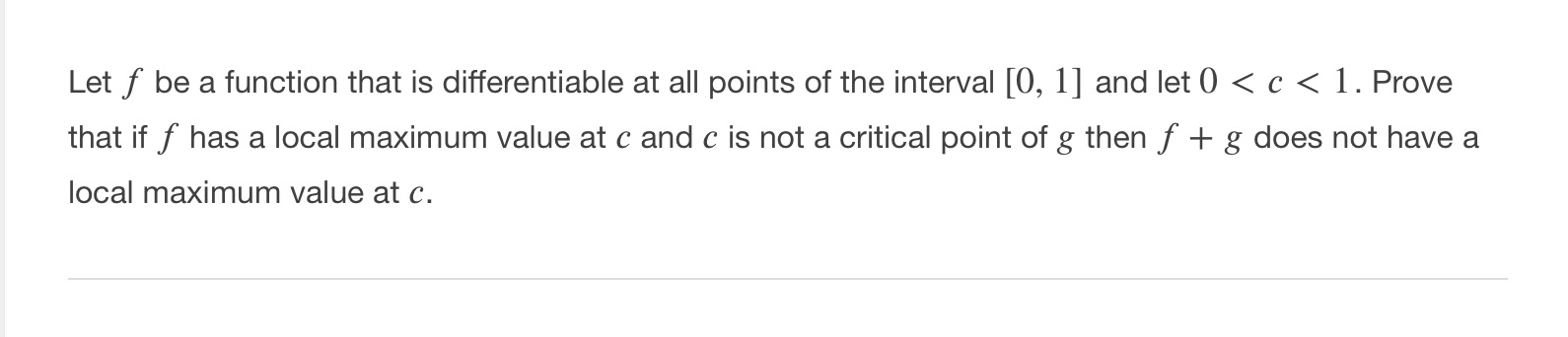Let f be a function that is differentiable at all points of