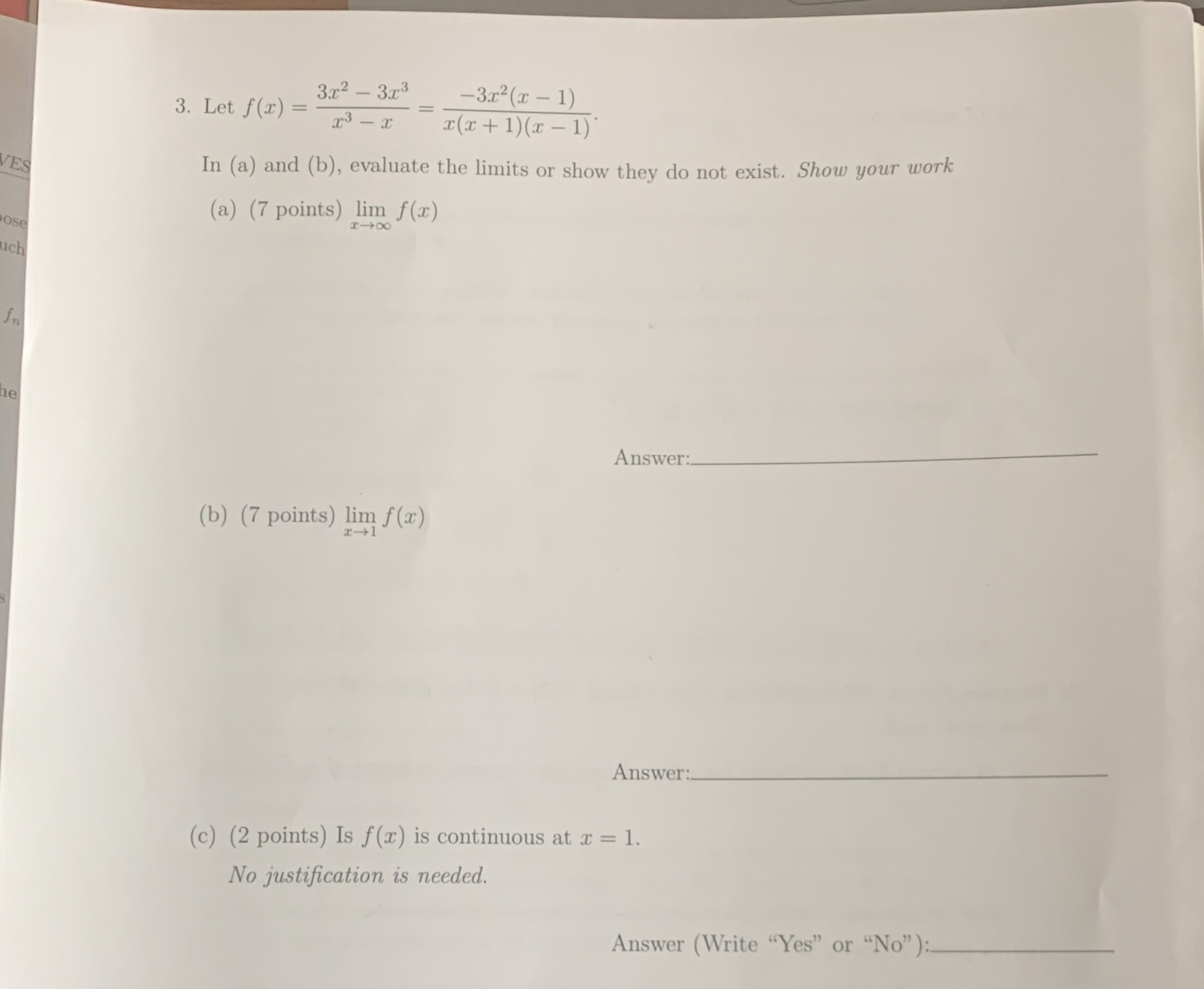 + 1)(x -1) ES In (a) and (b), evaluate the limits or