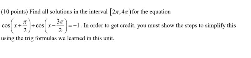  Please use the attached image (10 points) Find all solutions in