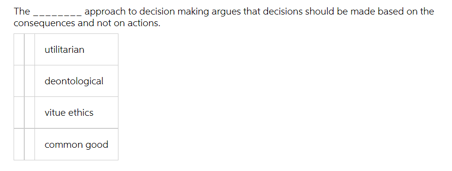  please answer correct by giving reason The ________ approach to decision