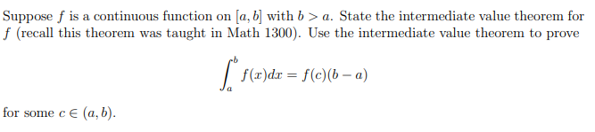  Suppose f is a continuous function on [L1, in] with h