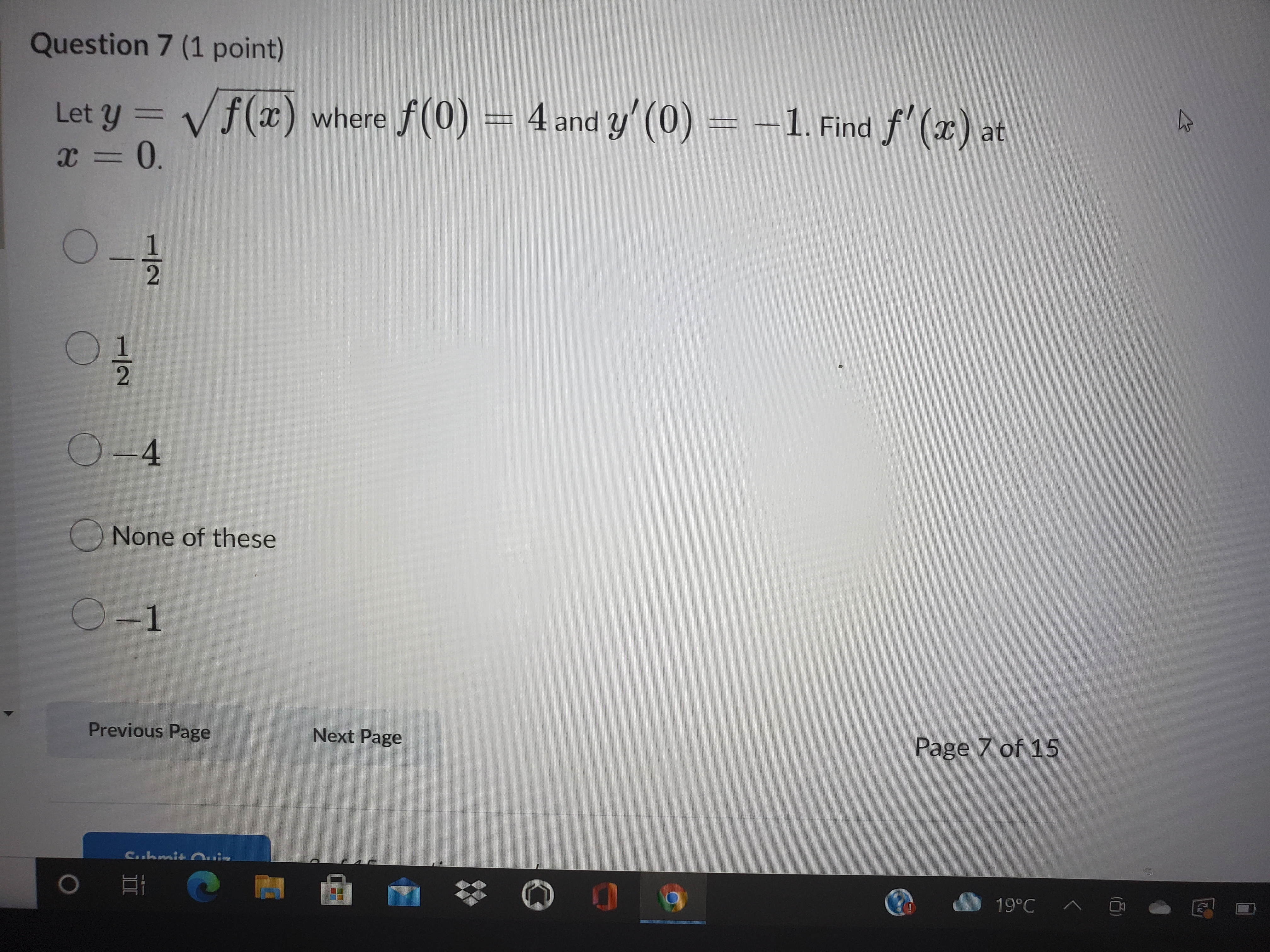 V f(x) where f(0) - 4 and y' (0) - - 1.