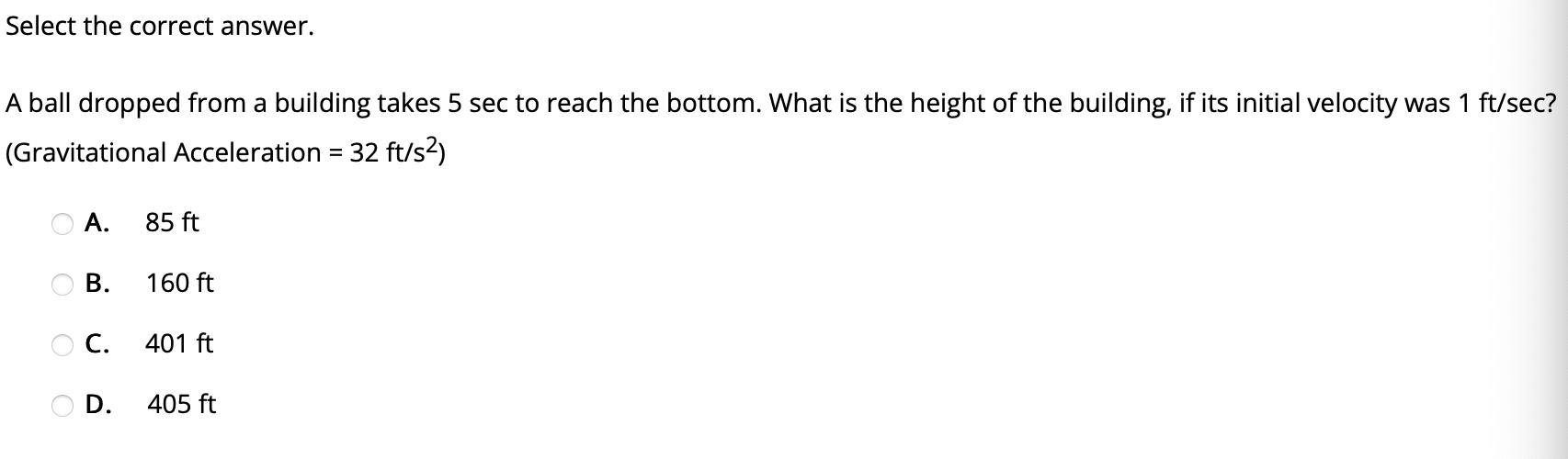 5 sec to reach the bottom. What is the height of the