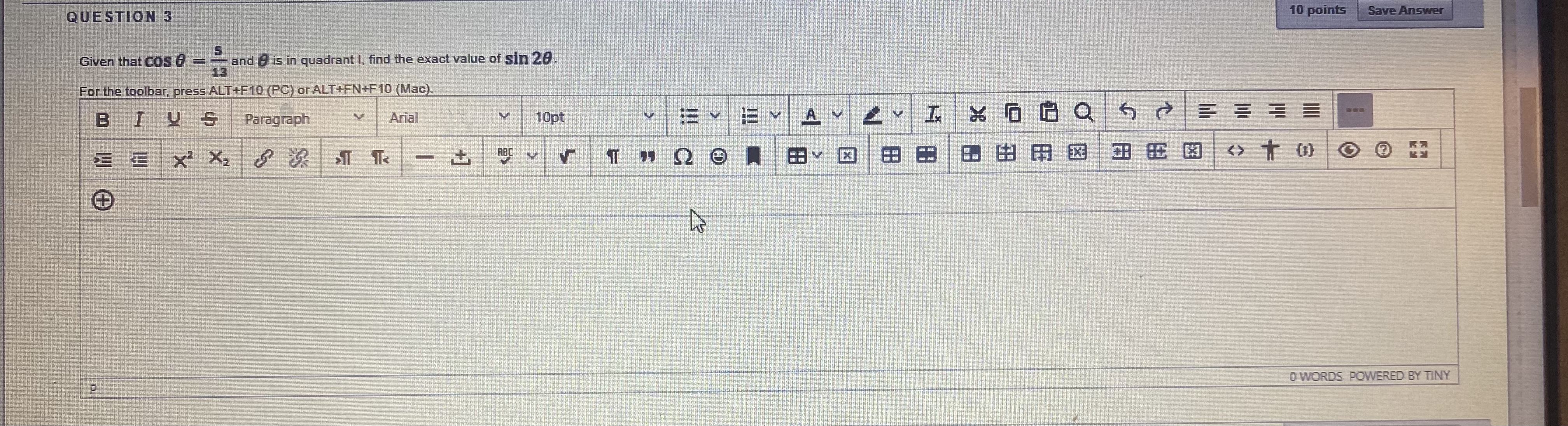 and @ is in quadrant I, find the exact value of sin