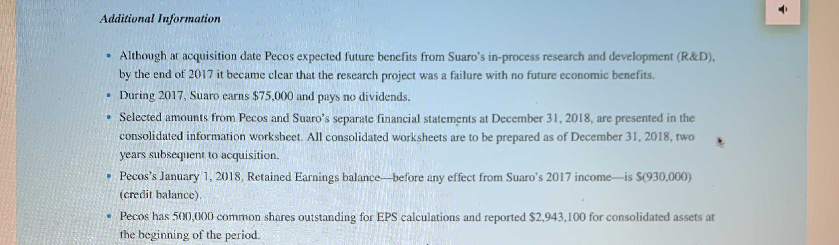 accounting for the investments (equity, initial value, and partial equity) on the
