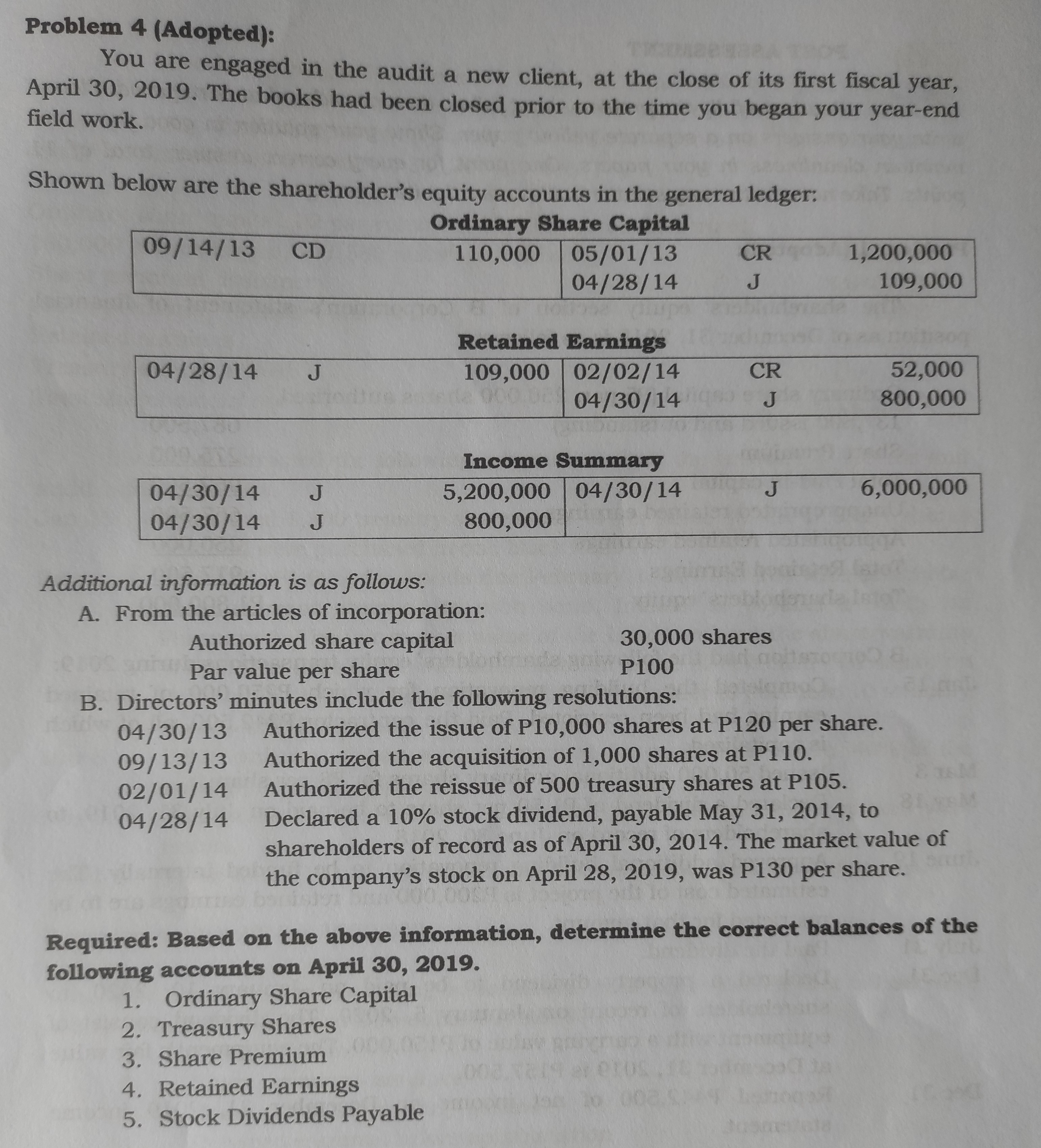 cumulative and non-participating preference shares. The company has a July1-June 30 fiscal