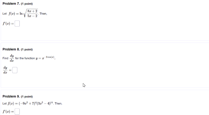 PLEASE NEED HELP ASAP Problem 7. (1 point) 81 + 2
