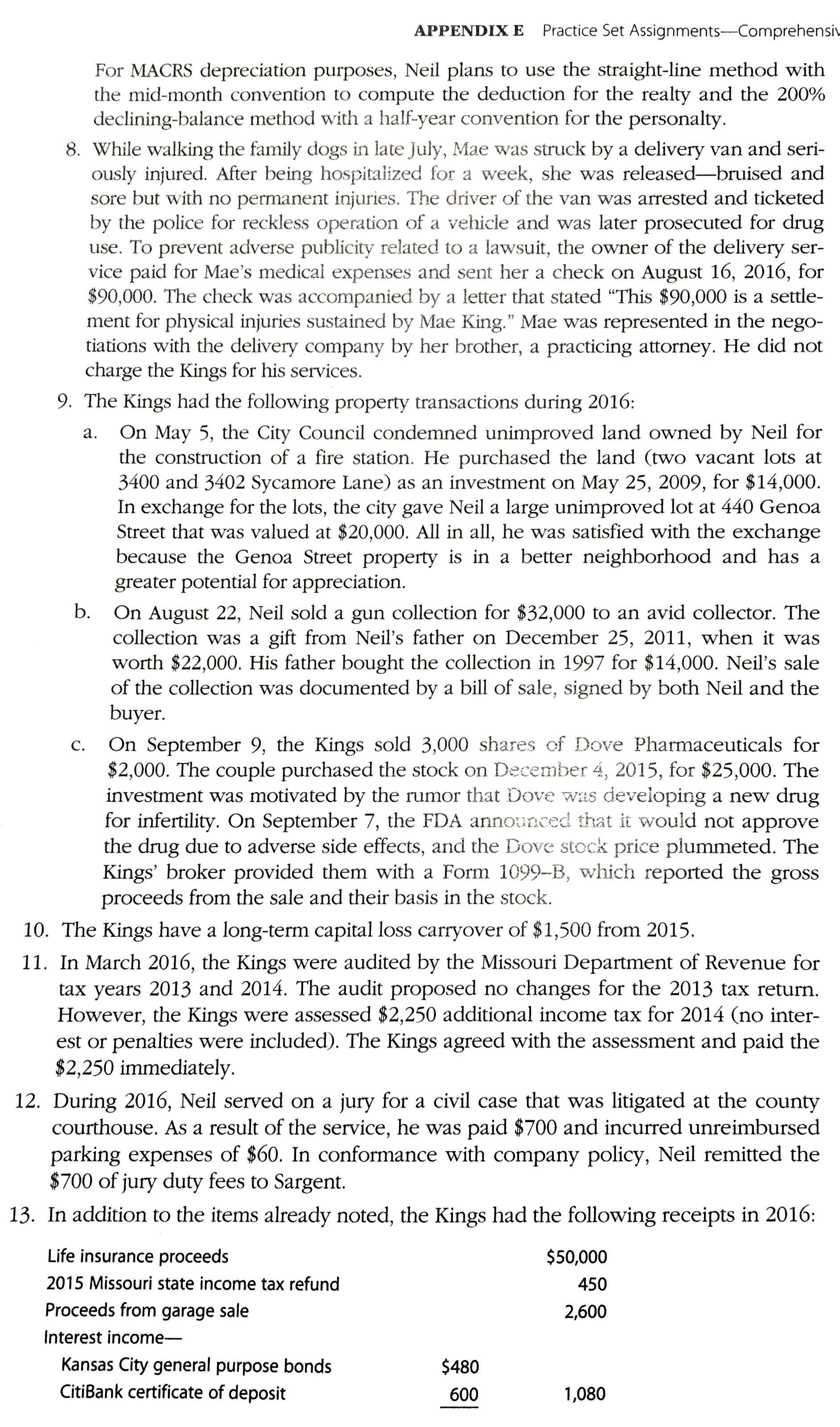 several years, the Marshalls have itemized their deductions from AGI. The taxpayers