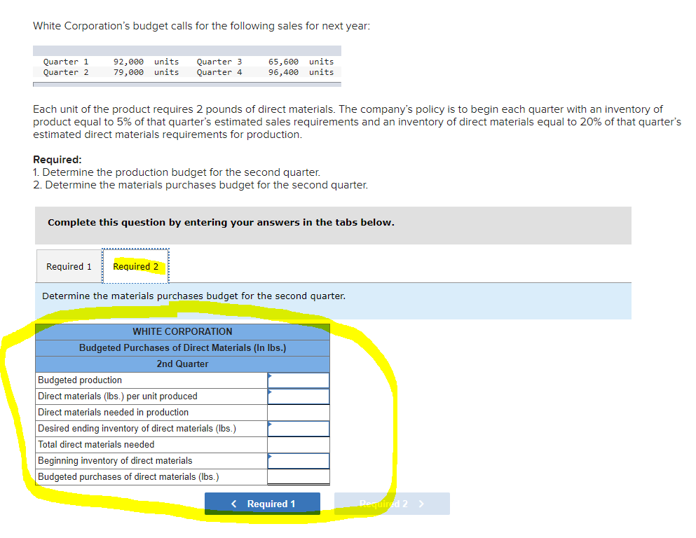 by entering your answers in the labs below. Required 1 Required 2